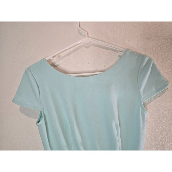 B. Darlin Seafoam Green Mini Apron Dress Size 3/4 Beautiful Elegant - Picture 5 of 9